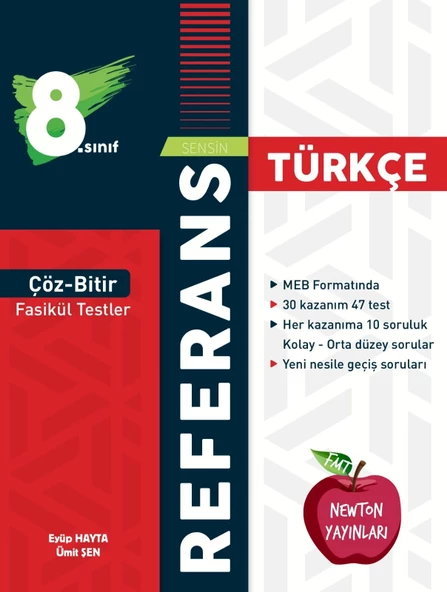 Newton Yayınları LGS 8.sınıf Referans Çöz Bitir Fasikül Testler Türkçe ürün görseli 1