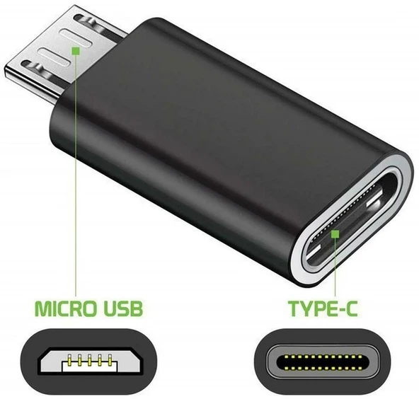 Elektronikucuz Type-C Micro USB Çevirici Typec Micro USB Dönüştürücü Typec Dişi Micro USB Erkek Çevirici Type-c Dişi Micro USB Erkek Çevirici Type-C to Micro Usb ürün görseli 1