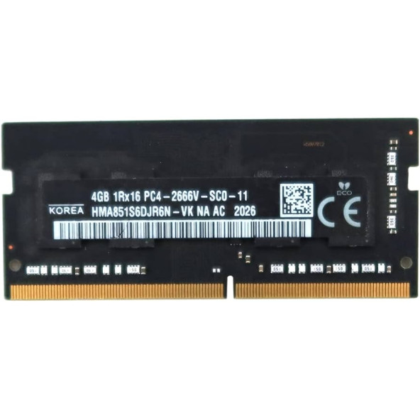 SK Hynix HMA851S6DJR6N-VK 4GB 1Rx16 DDR4 PC4-21300 2666Mhz 260-Pin Non-ECC CL19 1.2V NOTEBOOK RAM BELLEK ürün görseli 1