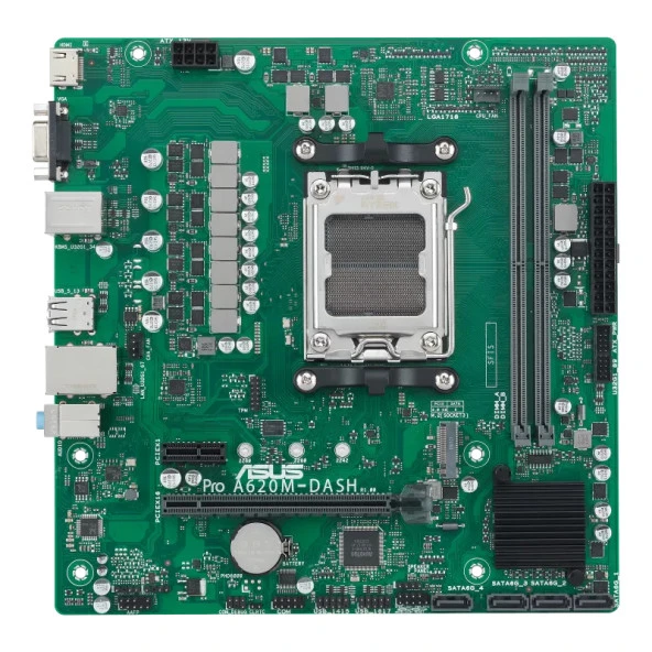 ASUS - PRO A620M-DASH-CSM AMD A620 AM5 DDR5 6400 HDMI VGA M2 USB3.2 ürün görseli 1