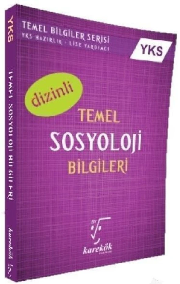 Karekök Yayınları AYT Temel Sosyoloji Bilgileri ürün görseli 1