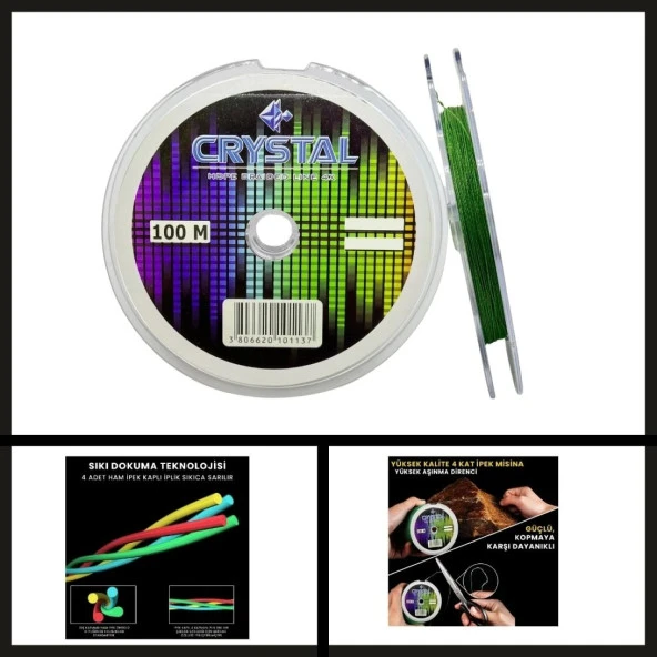 Uyguna-Yakala 0.38 Mm 100 Mt Crystal Hdpe Nano İpek Misina 4 Kat-PO.148 ürün görseli 1