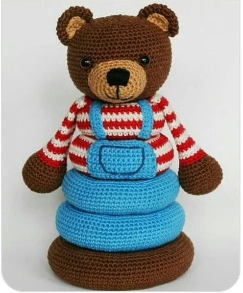 Ayıcık Eğitici Oyuncak Amigurumi Organik Oyuncak ürün görseli 1