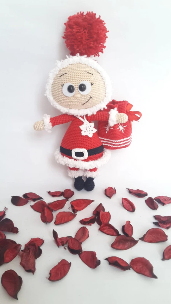 Yılbaşı Kostümlü Bonnie Bebek Amigurumi Organik Oyuncak ürün görseli 1