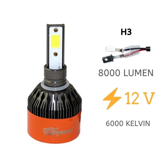 LED Far Ampulü için Beyaz 48W 12V 8000Lm H3 / Laam94 ürün görseli 1