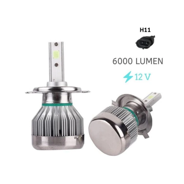 LED Far Ampulü için H11-3500Lmx2-30W-12V Buz Mavisi / Laam705 ürün görseli 1