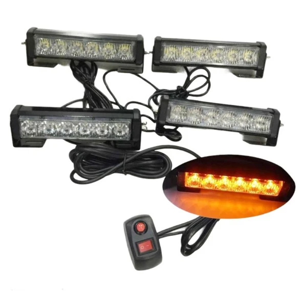 Power Ledli Çakar için Lamba 4Lü Sarı 12V Lapa194-1 ürün görseli 1