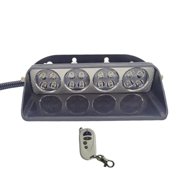 Cam İçi Çakar için Lamba Uzaktan Kumandalı 16 LED 24W 12V Kırmızı-Mavi / Lapa520 ürün görseli 1