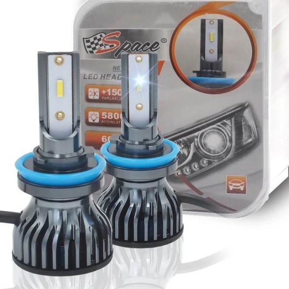 LED Far Uyumlu Ampulü 6000K 9800Lm 12V H11 / Laam912 ürün görseli 1