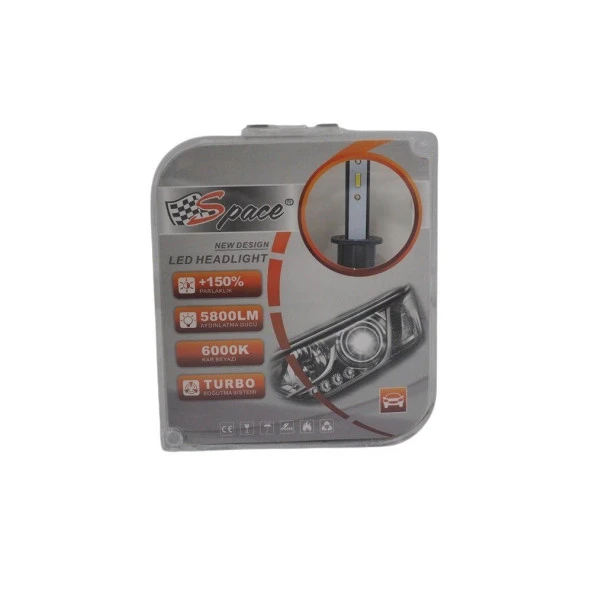 LED Far Uyumlu Ampulü 6000K 9800Lm 12V H1 / Laam913 ürün görseli 1