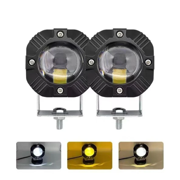 Offroad Sis Lambası 40W Beyaz-Amber Çakarlı 12-30V / Lass294 ürün görseli 1