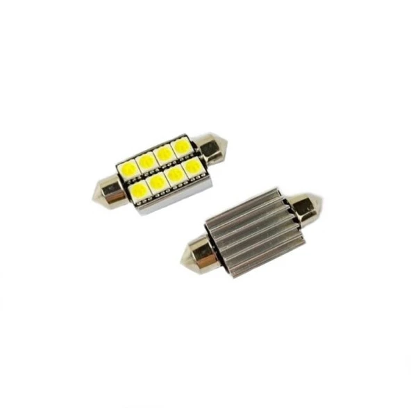 Ledli Dekoratif Sofit için Ampul 2X8 Smd Canbus Beyaz 12V/Laam163 ürün görseli 1