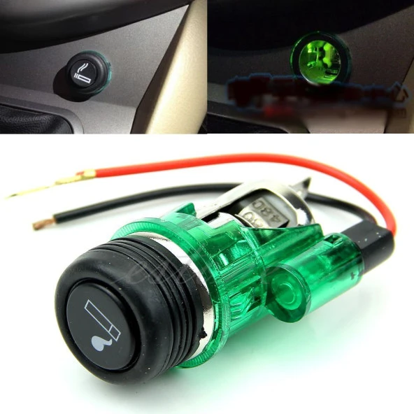 Yeşil Işıklı Çakmak için 12V / Icca10 ürün görseli 1