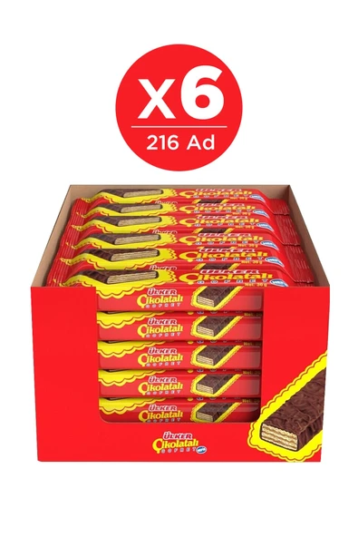 Ülker Çikolatalı Gofret 36 Gr / 36 Lı X 6 Kutu (216 Adet) ürün görseli 1