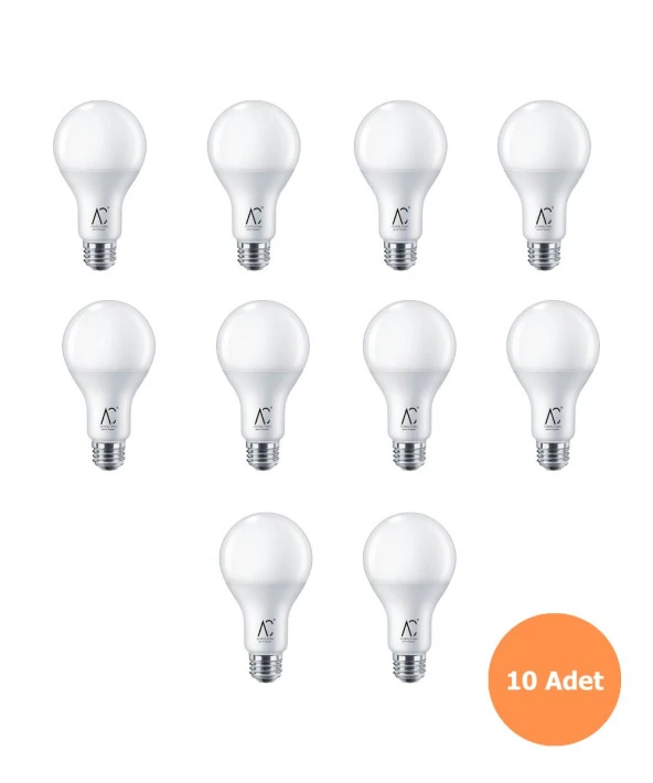 12W Bulb Led Ampul 3200K (Amber Işık) 10 Adet ürün görseli 1