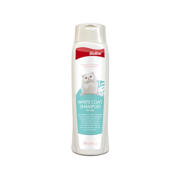 Bioline Kedi Şamp. Beyaz Tüylü Kediler İçin 200 ML ürün görseli 1