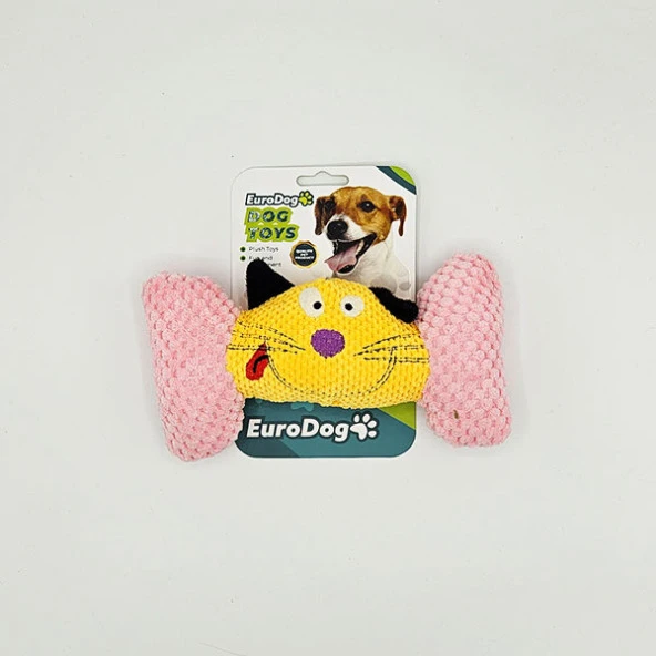 EuroDog Örgü Peluş Kemik Köpek Oyuncağı 19,5x11 Cm ürün görseli 1
