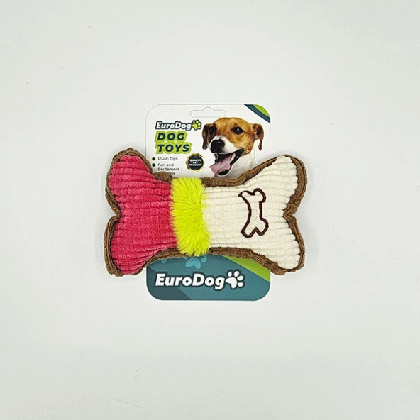EuroDog Peluş Kemik Köpek Oyuncağı 16x10 Cm ürün görseli 1