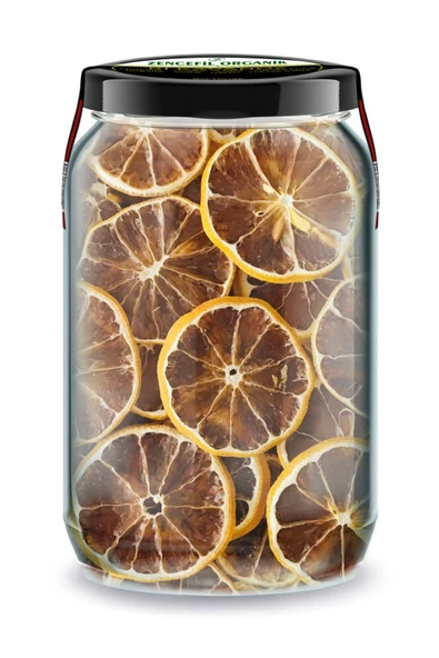 Limon Kurusu Bi Kavanoz 660 cc. Cam Kavanozda Saf Katkısız Limon Cipsi Kurutulmuş Limon Dried Lemon ürün görseli 1