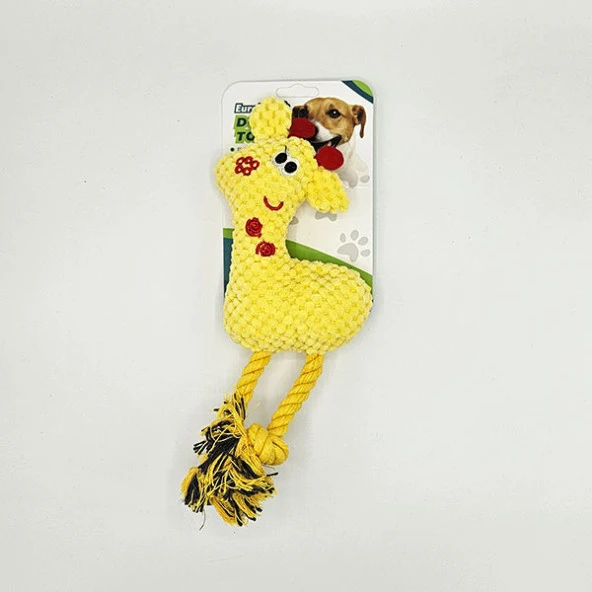 EuroDog Peluş Zürafa Köpek Oyuncağı 28x15 Cm ürün görseli 1
