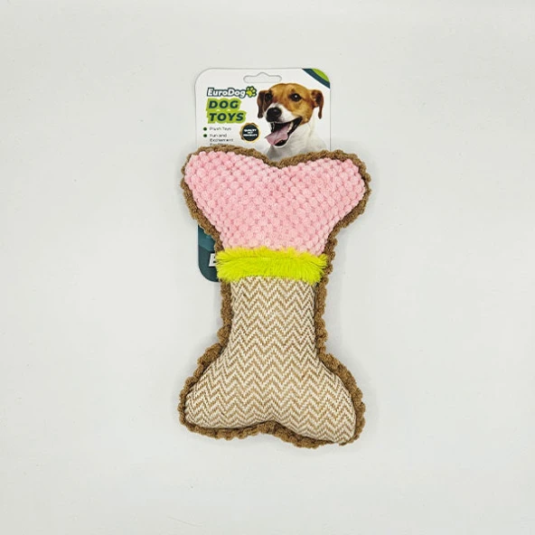 EuroDog Peluş Kemik Köpek Oyuncağı 23x15 Cm ürün görseli 1