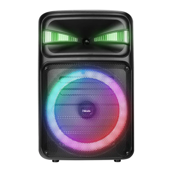 Mikado MD-125KP 40W USB/BT/TF/TWS Led Işıklı Kablosuz ve Kafa Mikrofonlu Toplantı-Parti Hoparlör ürün görseli 1