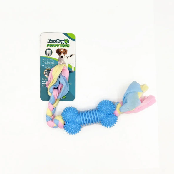 EuroDog Puppy Toys Mavi Kemik Diş Kaşıma Oyuncağı ürün görseli 1