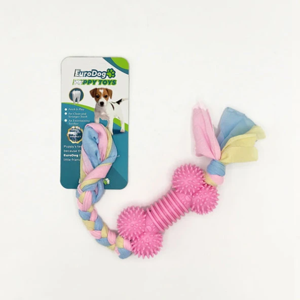 EuroDog Puppy Toys Pembe Kemik Diş Kaşıma Oyuncağı ürün görseli 1