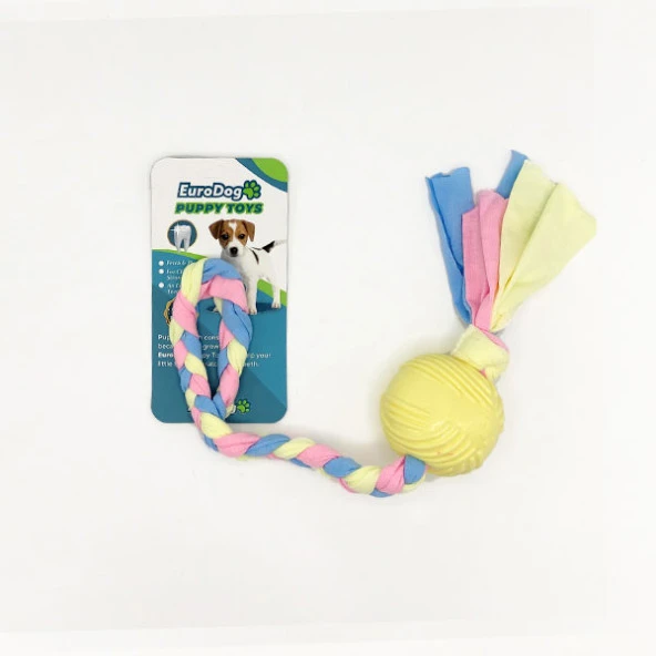 EuroDog Puppy Toys Sarı Top Diş Kaşıma Oyuncağı ürün görseli 1