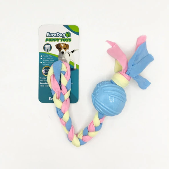 EuroDog Puppy Toys Mavi Top Diş Kaşıma Oyuncağı ürün görseli 1