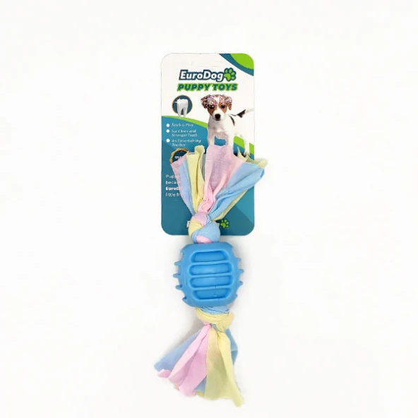 EuroDog Puppy Toys Mavi Ufak Top Diş Kaşıma Oy. ürün görseli 1