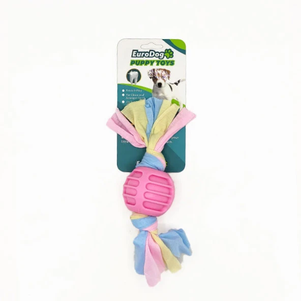 EuroDog Puppy Toys Pembe Ufak Top Diş Kaşıma Oy. ürün görseli 1