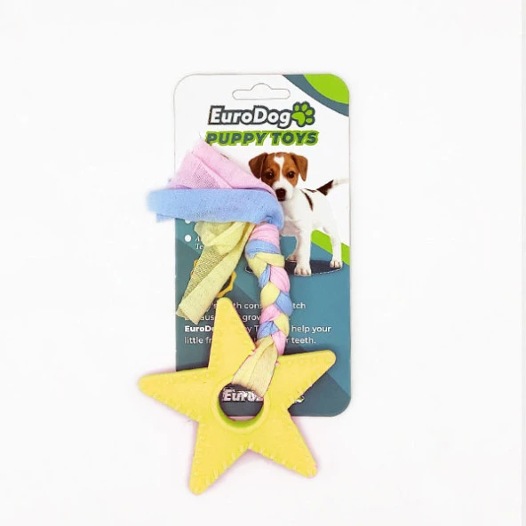 EuroDog Puppy Toys Sarı Yıldız Diş Kaşıma Oy. ürün görseli 1