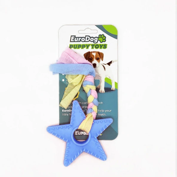 EuroDog Puppy Toys Mavi Yıldız Diş Kaşıma Oy. ürün görseli 1