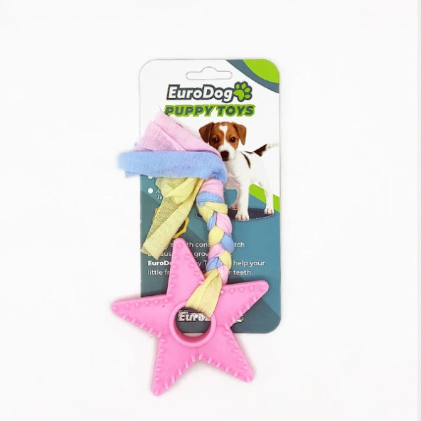 EuroDog Puppy Toys Pembe Yıldız Diş Kaşıma Oy. ürün görseli 1