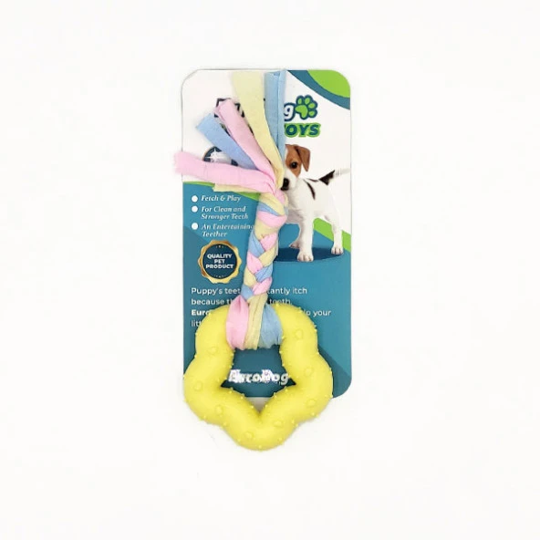 EuroDog Puppy Toys Sarı Kalın Beşgen Diş Kaş. Oy. ürün görseli 1
