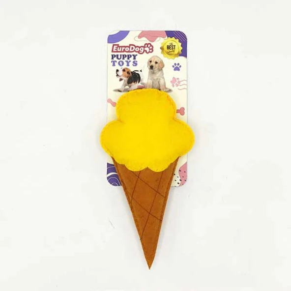 EuroDog Puppy Pet Toys Sarı Dondurma ürün görseli 1