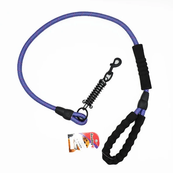 EuroDog Köpek Uzatma Reflektörlü 14mm x 120cm Mor ürün görseli 1