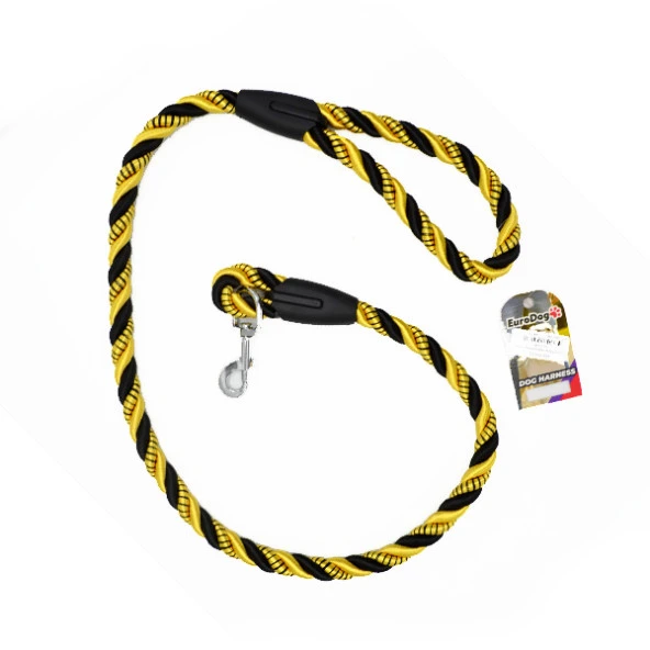 EuroDog Köpek Uzatma 14 mm x 120cm Sarı Siyah ürün görseli 1