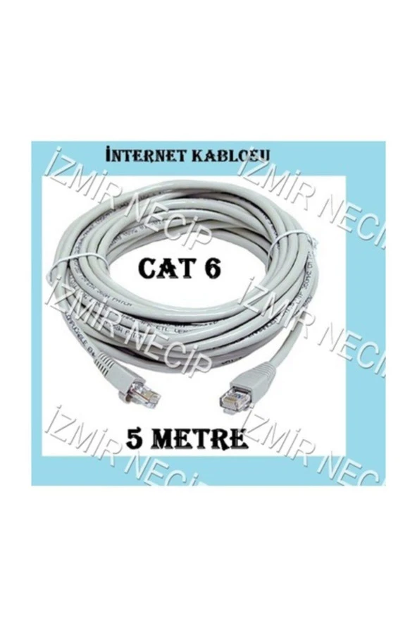 5m Mt Internet Kablosu Cat6 Kaliteli Sağlam Kablo Pc Modem Arası ürün görseli 1