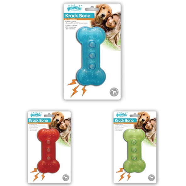 Pawise Krack Sesli Kemik Köpek Oyuncağı 14 cm ürün görseli 1