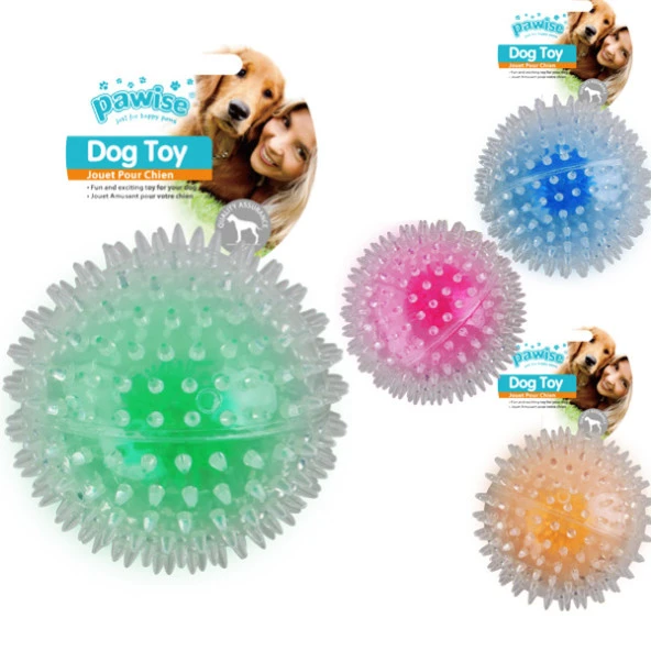 Pawise Flash Bouncer Ball Işıklı Şeffaf Plastik Top Kedi Oyuncağı 8 cm ürün görseli 1
