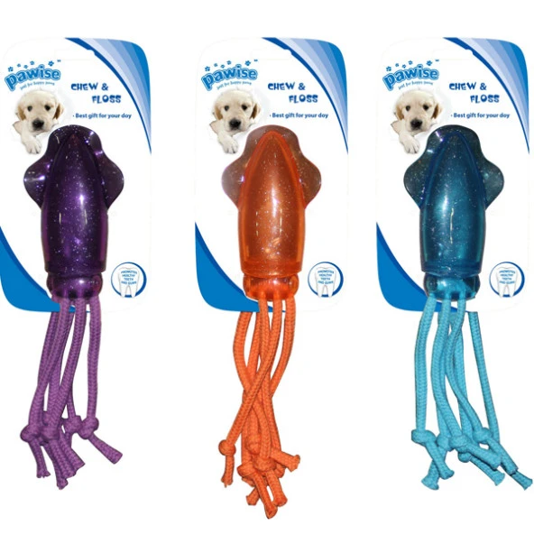 Pawise Mürekkep Balığı İpli Oyuncak 14x8x 3,5 Cm ürün görseli 1
