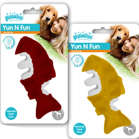 Pawise Yum N Fun Balık Aromalı Çiğneme Köpek Oyuncağı 12,5 cm ürün görseli 1