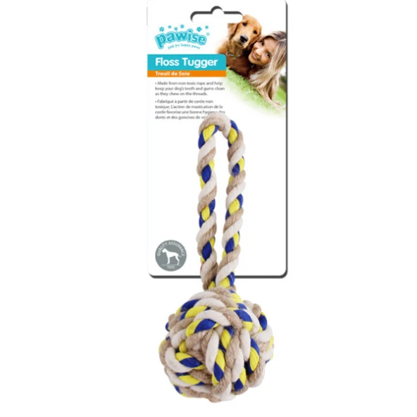Pawise Floss Tugger Tutma Saplı İp Toplu Köpek Oyuncağı 23 cm ürün görseli 1