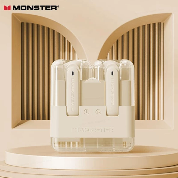 Monster Airmars XKT12 Gaming Bluetooth Kulaklık Bej ürün görseli 1