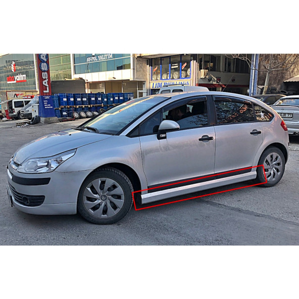 Citroen C4 Yan Marşpiyel Takımı - Plastik -parlak Siyah ürün görseli 1