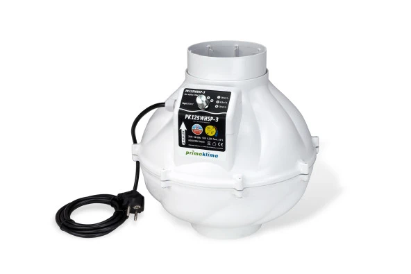 Prima Klima PK125-WHSP3 Sessiz Fan 530 m3/h 125 mm 3 Hız Modu ürün görseli 1