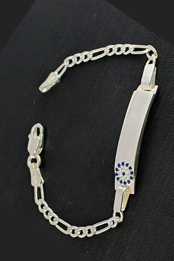 Nazar Boncuklu 925 Ayar Gümüş Çocuk Bileklik ürün görseli 1