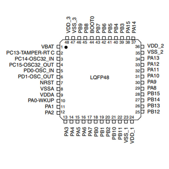 STM32F103C8T6 Microcontroller Lqfp48 - Resim 7